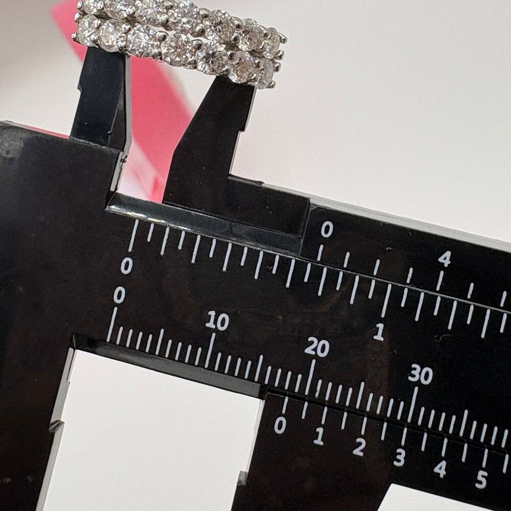 1.2ct Moissanite Double Row Eternity Band - S925 White Gold Plated size 7.5 - Picture 7 of 7